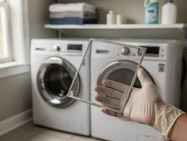 Fort Carson Dryer Vent Cleaning specialist performing detailed lint trap cleaning service in Fort Carson